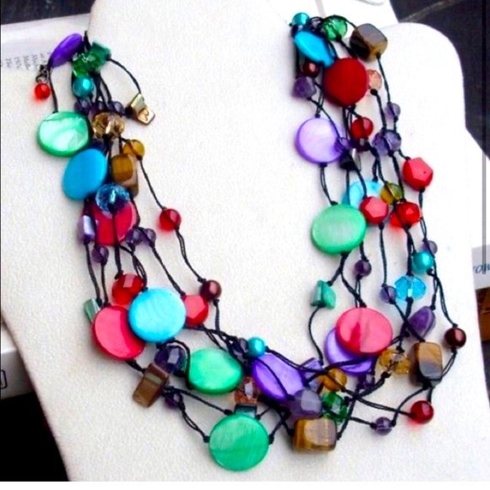 Premier Designs Spectrum 7 strand necklace